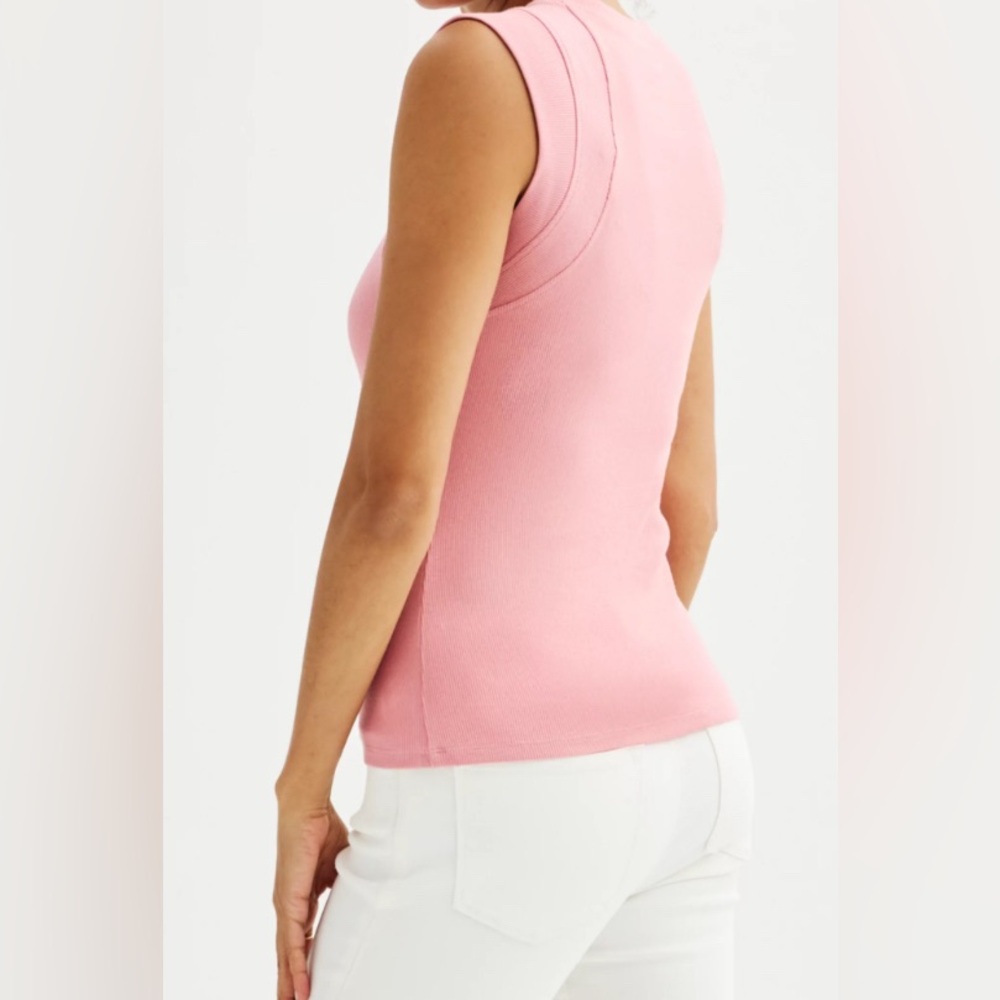 Sonoma Stretch Rib Shell Tank Top - Picture 2 of 10